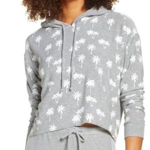 Chaser Gray and White Palm Tree Hoodie